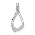 14k White Gold Polished Chain Slide - Image 4