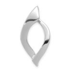 14k White Gold Polished Slide Fits up to 8mm Regular/10mm Fancy or Reversible Omega