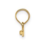 14k Small Brushed Diamond-cut Top Charm - Image 2