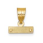 14k Small Brushed Diamond-cut Top Charm - Image 3