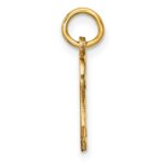 14k Small Brushed Diamond-cut Number 2 Charm - Image 2