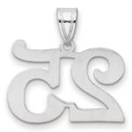 14kw Polished Number 25 Pendant - Image 3