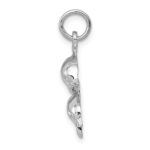 14k White Gold Dolphin Pair Charm - Image 2