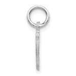 14KW White Gold Casted Script Letter G Initial Charm - Image 2