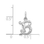 14KW Diamond-cut Letter B Initial Charm - Image 3