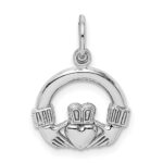 14k White Gold Claddagh Charm