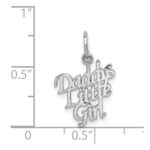 14k White Gold DADDY'S LITTLE GIRL CHARM - Image 3