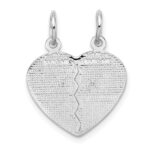 14k White Gold BEST FRIEND 2-Piece Break-apart Charm - Image 4
