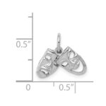 14k White Gold Comedy/Tragedy 2-Piece Charm - Image 3