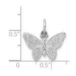 14k White Gold Butterfly Charm - Image 4