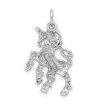 14k White Gold Unicorn Charm - Image 3