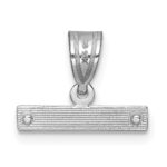 14kw Large Brushed Diamond Cut Number Top Charm - Image 4