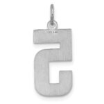 14kw Large Brushed Diamond-cut  Number 5 Charm - Image 4