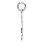 14kw Large Brushed Diamond-cut  Number 9 Charm - Image 2