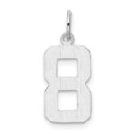14kw Medium Polished Number 8 Charm - Image 3