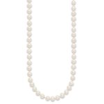 10k 5-6mm White Near-Round Freshwater Cultured Pearl Necklace - Image 2