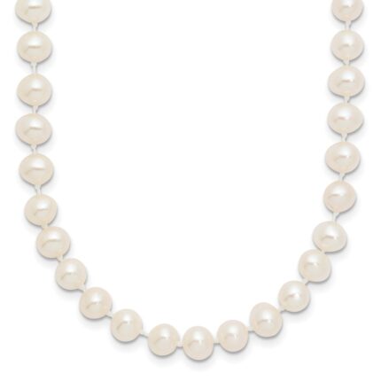 10k 5-6mm White Near-Round Freshwater Cultured Pearl Necklace