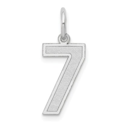 14kw Medium Satin Number 7 Charm
