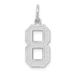 14kw Medium Satin Number 8 Charm