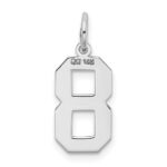 14kw Medium Satin Number 8 Charm - Image 4