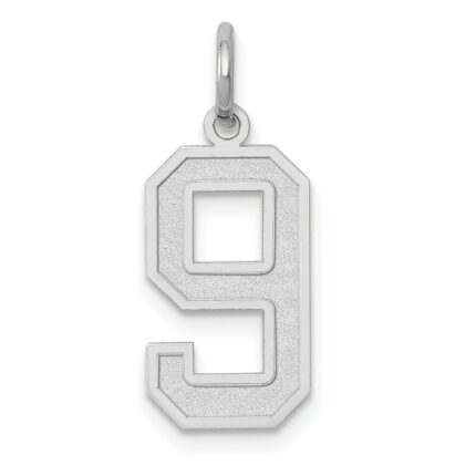14kw Medium Satin Number 9 Charm