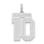 14kw Medium Satin Number 10 Charm