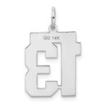 14kw Medium Satin Number 13 Charm - Image 3