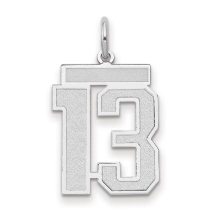 14kw Medium Satin Number 13 Charm