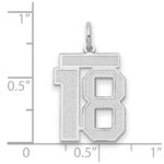 14kw Medium Satin Number 18 Charm - Image 2