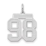 14kw Medium Satin Number 98 Charm