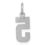 14kw Small Brushed Diamond-cut Number 5 Charm - Image 4