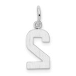14kw Small Polished Number 2 Charm - Image 3