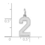 14kw Small Satin Number 2 Charm - Image 3