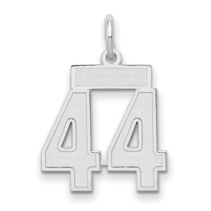 14kw Small Satin Number 44 Charm