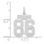 14kw Small Satin Number 86 Charm - Image 3