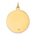 14k Polished and Satin Solid St Francis Medal Round Pendant - Image 4