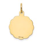 14k GRADUATION DAY with Cap 16mm Engravable Disc Charm - Image 4