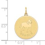 14k BEAGLE 20mm Engravable Disc Dog Charm - Image 3