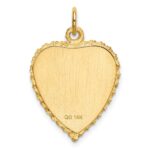 14K 50th ANNIVERSARY 19mm Engravable Rope-Edge Heart Charm - Image 4