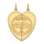 14K MIZPAH COIN 2-piece Heart Charm