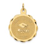 14k GRADUATION DAY with Diploma Engravable Disc Charm