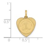 14k Polished MY CONFIRMATION with Dove Heart Disc Charm - Image 3