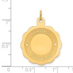 14K HAPPY BIRTHDAY 22mm Engravable Disc Charm - Image 3