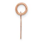 14K Rose Gold Polished Engravable 10mm Heart Disc Pendant - Image 2