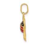 14k Red and Black Enameled Ladybug in Heart Charm - Image 2