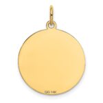 14k GOLDEN RETRIEVER 20mm Engravable Disc Dog Charm - Image 4