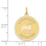 14k LABRADOR RETRIEVER 20mm Engravable Disc Dog Charm - Image 3