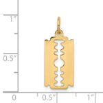 14k Polished Razor Blade Charm - Image 3