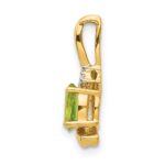 14k 6x4 Oval August/Peridot and Diamond Pendant - Image 2