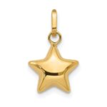 14k 3-D Puffed Star Charm